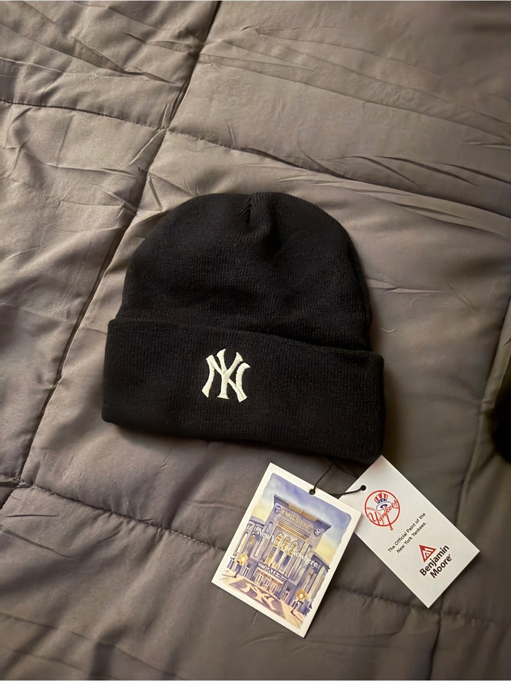 New York Yankees Black Knit Cuffed New York or Nowhere Beanie